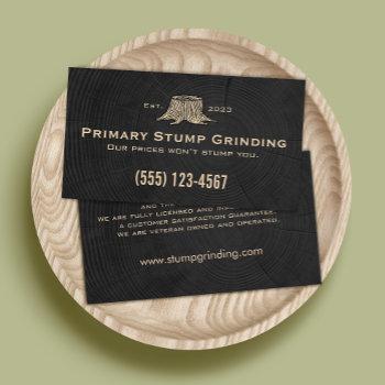 stump grinder | tree stump business card