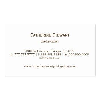 Small Stunning Presence Business Card Back View