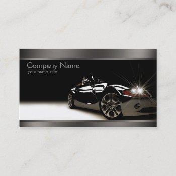stylish black automotive business card