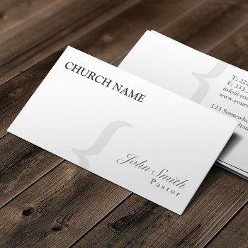 stylish black & white pastor business card
