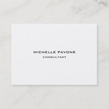stylish black & white simple plain professional business card