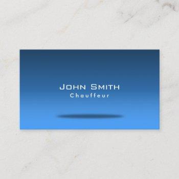 stylish blue room chauffeur business card