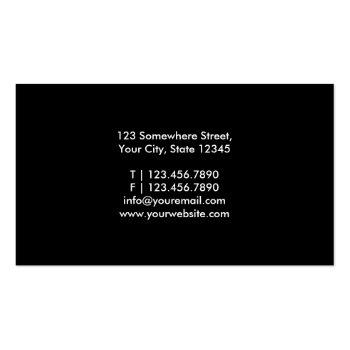 Small Stylish Calligraphic Mixologist Business Card Back View