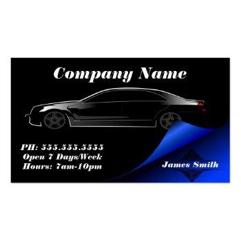 Small Stylish Elegant Bold Automobile Eu Business Card Front View