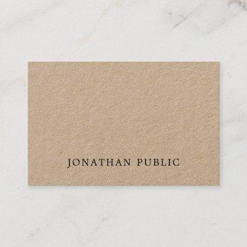 stylish minimalist design modern unique plain luxe business card