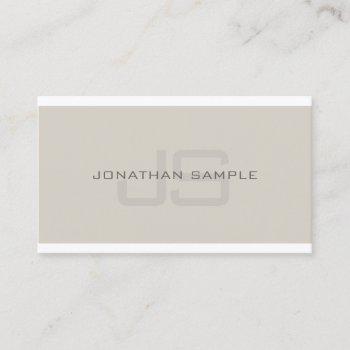 stylish monogram smart professional plain luxury business card