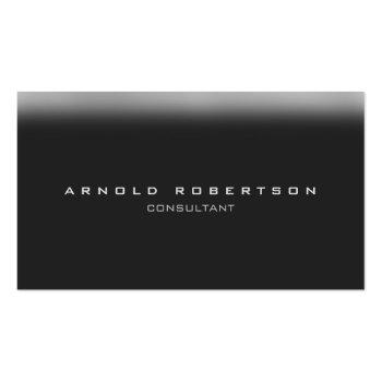 Small Stylish Plain Grey Professional Business Card Front View