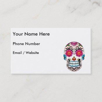 Small Sugar Skull - Tattoo Art Business Card Front View