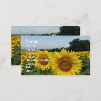 sunflower business card