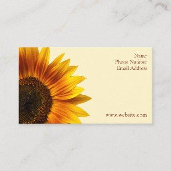 Small Sunflower Business Card Front View