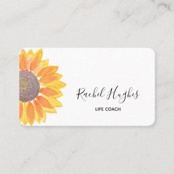 sunflower life coach business card