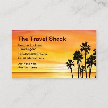 sunset scenic travel agency design business card