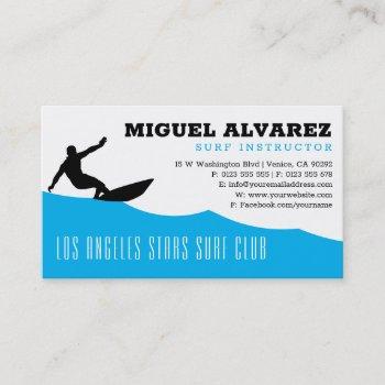 surf instructor | surfer active recreation business card