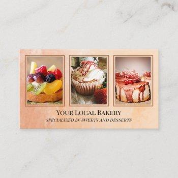 sweet bakery dessert photo business card