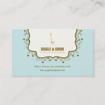 sweet giraffe childcare /boutique business card
