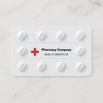 tablets pills box professional medical cross business card