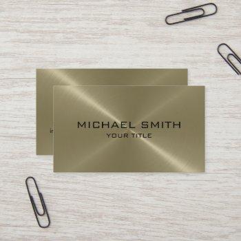 tan stainless steel metal business card
