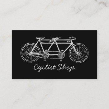 tandem bicycle, cycling, bicyclist business card