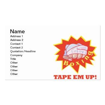 Small Tape Em Up Business Card Front View