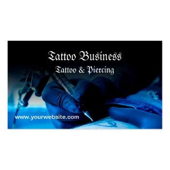 Small Tattoo Artist Salon  Business Card Front View
