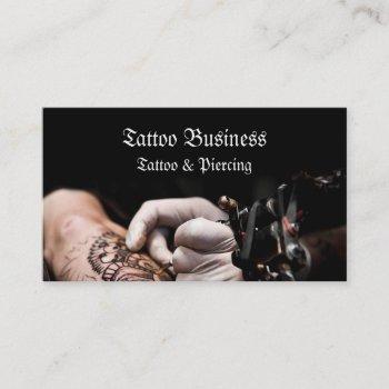 tattoo artist salon  business card