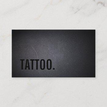 tattoo professional black bold minimalist business card