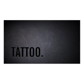 Small Tattoo Professional Black Bold Minimalist Business Card Front View