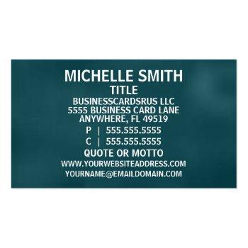Small Tax Preparer Elegant Name Plate Business Card Back View