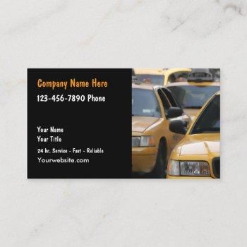 taxi cab driver business cards