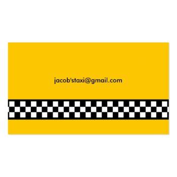 Small Taxi Service Business Card Back View