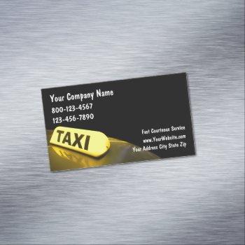 taxi service transportation design business card magnet
