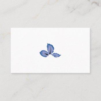 tealish blue, cyan-blue decorative business card