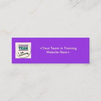 team in training fundraising business cards