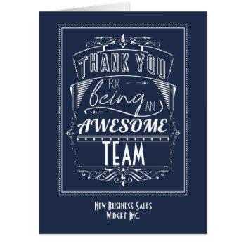team thank you awesome oversized card