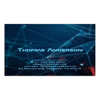 Small Technology Digital Startup Modern Elegant Creative Square Business Card Back View