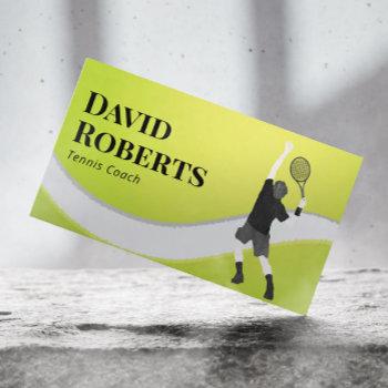 tennis coach professional sport instructor business card