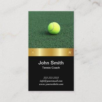 tennis coach royal gold belt professional sport business card