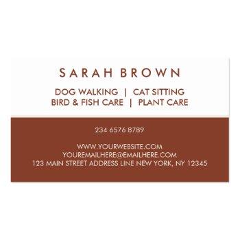 Small Terracotta Farm Animals Veterinary Pet Business Card Back View