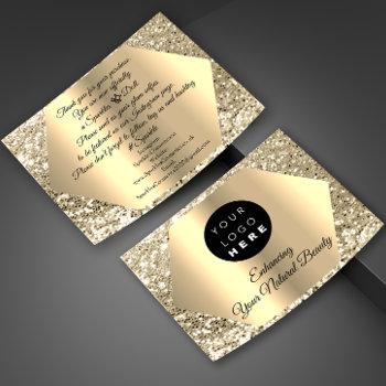 thank you for your purchase order golden logo business card