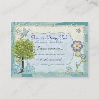 the little things handmade custom crafts business card