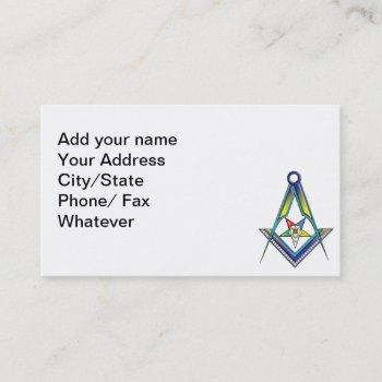 the masonic/oes card