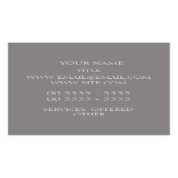 Small Themis - Charcoal Business Card Back View