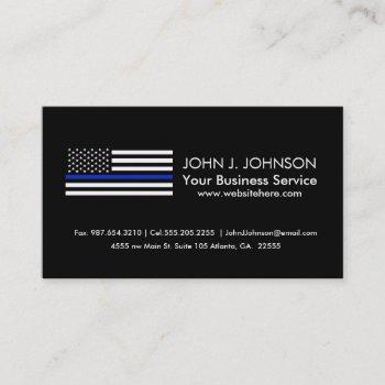thin blue line american flag business card