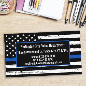 thin blue line police department law enforcement business card