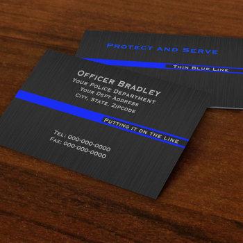 thin blue line police support leo business card