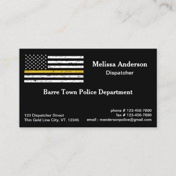 thin yellow line fire police dispatcher  business card