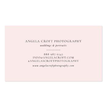 Small Three Photo Collage Photographer Business Card Back View