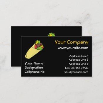 tortilla sandwich wrap business card