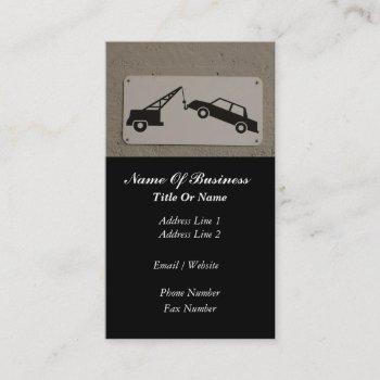 tow truck services business card
