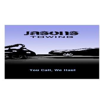 Small Towing Business Cards Front View